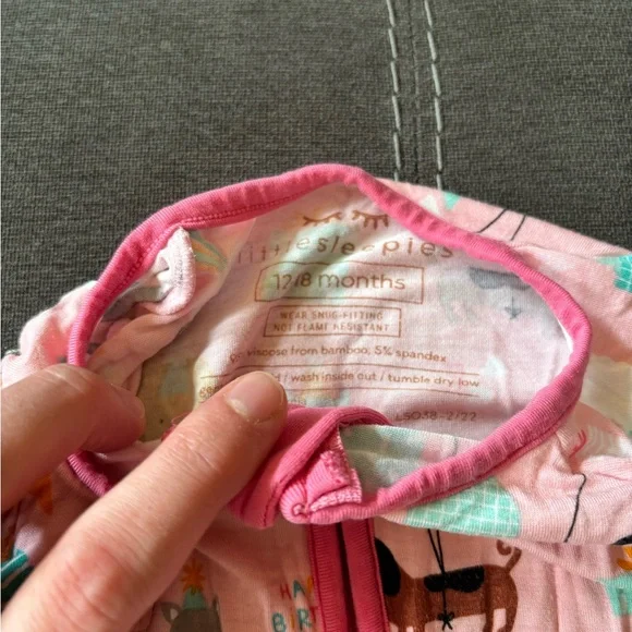 Little Sleepies Pink Party Animals - Picture 4 of 6